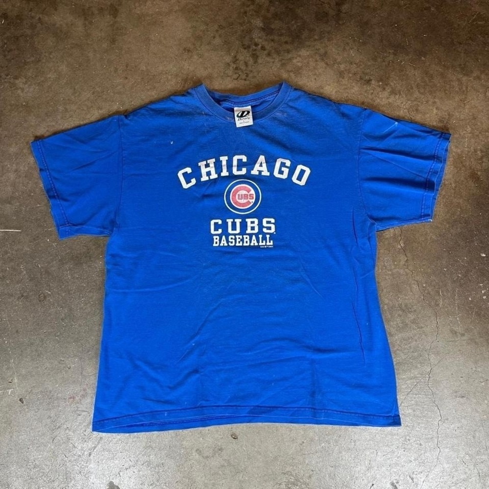 Vintage Y2K Chicago Cubs blue baseball tee Size men's large
